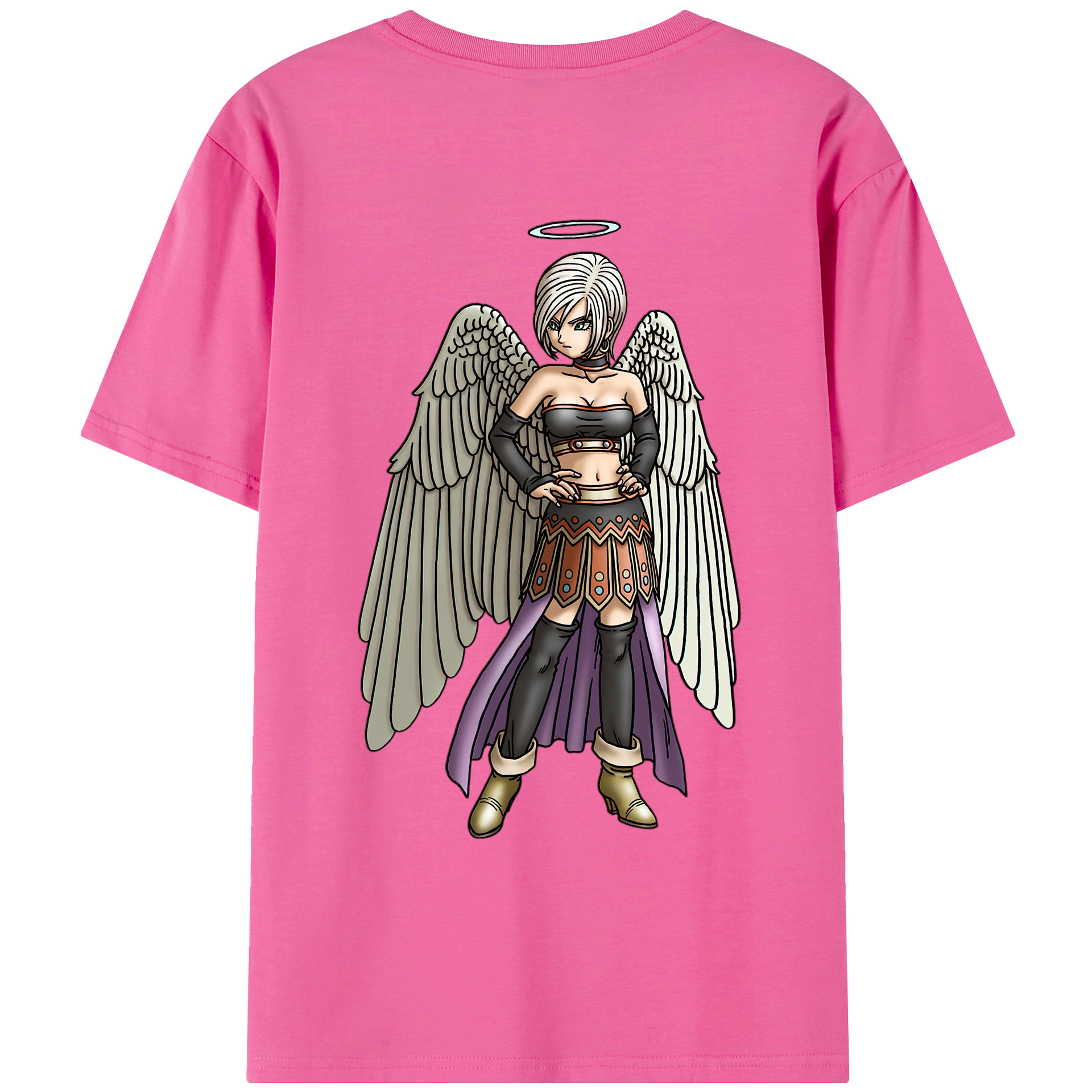 （画像用） ドラゴンクエスト Doragon Kuesuto Dragon Quest レディース半袖Tシャツ(バックプリント)